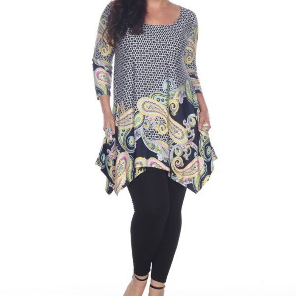 WOMEN PLUS SIZE TUNIC TOP BLOUSE 1X-3X PS1301-06